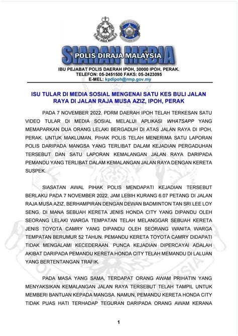 Polis Diraja M Sia On Twitter Isu Tular Kenyataan Media Ketua Polis