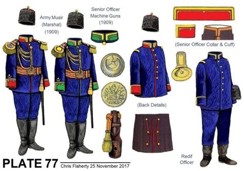 Ottoman uniforms 1909 till 1914 ottoman army uniforms and branch of service colors 1909 till ...