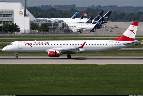 OE LWK Austrian Airlines Embraer ERJ 195LR ERJ 190 200 LR Photo By