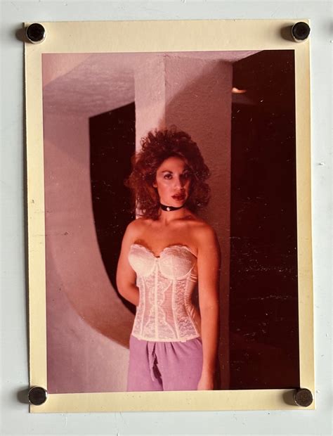 Vintage C S Color Nude Mature Kodak Photograph Set Of A Stunning Redhead Model Wearing Corset