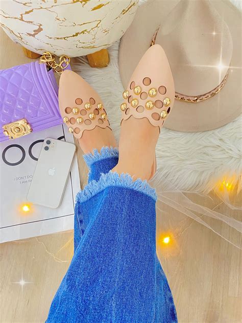 Zueco Nude Punto Dorado Maemi Oficial