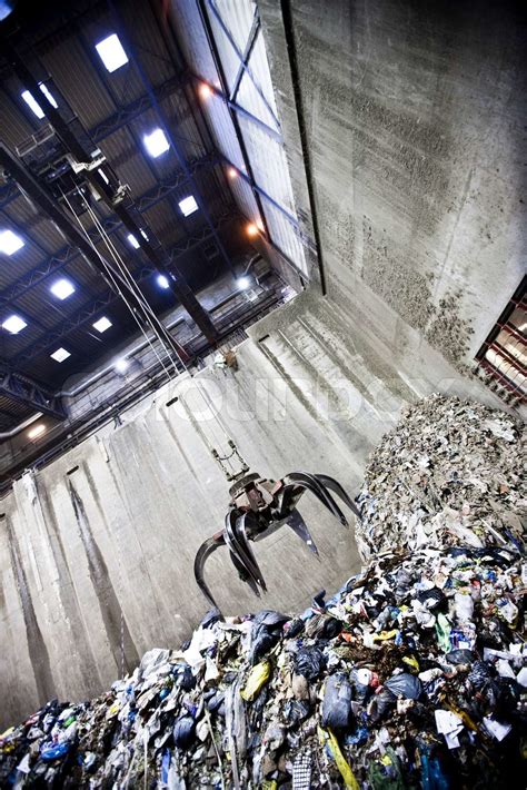 indoors waste disposal site stock image colourbox