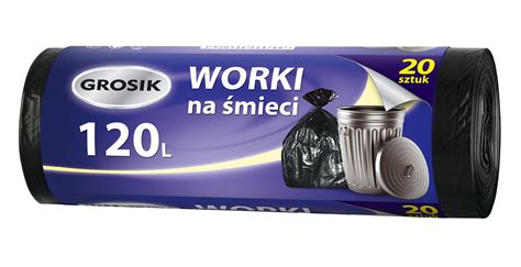 Worki na śmieci HD czarne 120 l 20 sztuk Bricomarche pl