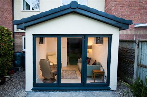 K Rend Apex Garden Room Extension With Marley Tiled Roof Waverton