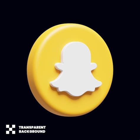 Premium Psd Snapchat Social Media Icon In D Render