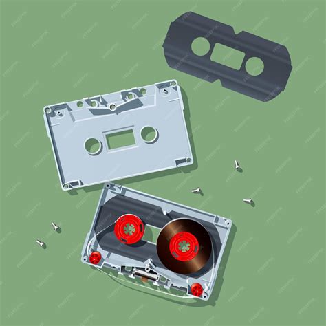 Premium Vector | Music cassette tape detail