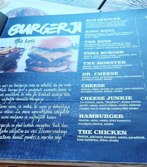 Menu At Jack And Joe Bbq And Pizza Limbuš