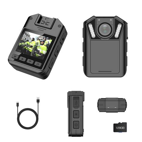 RONY 1440P HD Mini Body Camera 128GB Wearable Police Camcorder With