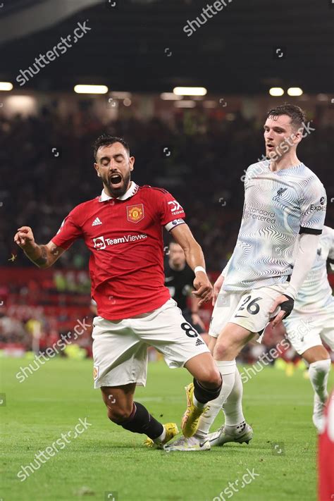 Bruno Fernandes Manchester United Challenged By Editorial Stock Photo ...