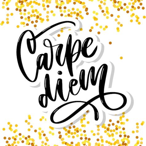 Premium Vector Carpe Diem Lettering
