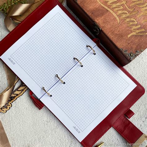 Кожаный красный ежедневник Люкс на кольцах в интернет-магазине Ярмарка ...