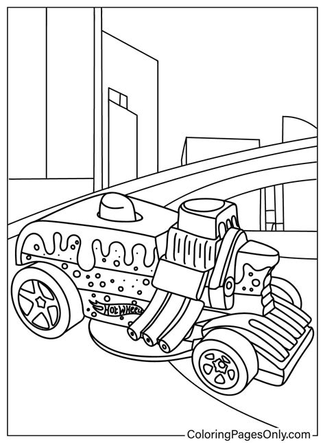 Hot Wheels Coloring Pages Free Printable PDF Online Coloring