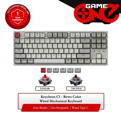Keychron C Retro Color Hot Swappable Non Backlit Wired Mechanical Keyboard Shopee Philippines