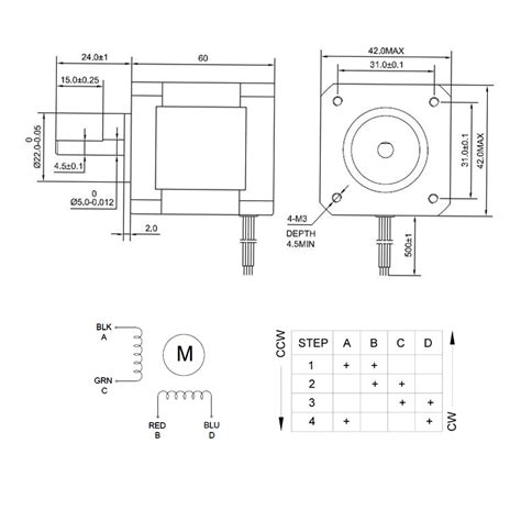 Nema 17 Stepper Motor 65Ncm 92oz In 2 1A VHB MT 5464