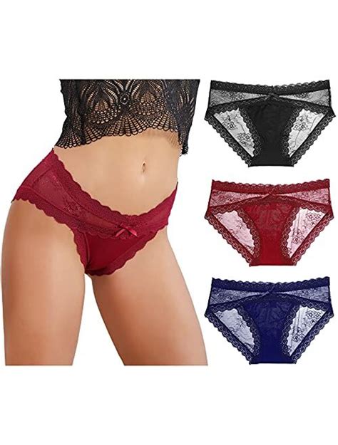 Buy LEVAO Women Lace Underwear Sexy Breathable Hipster Panties Stretch Seamless Bikini Briefs