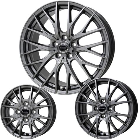 HOT STUFF ホットスタッフ エクシーダーExceederE05II 18x8 0 42 5H 114 3 DSダークシルバー E052 23 x4本 M14ナット対応