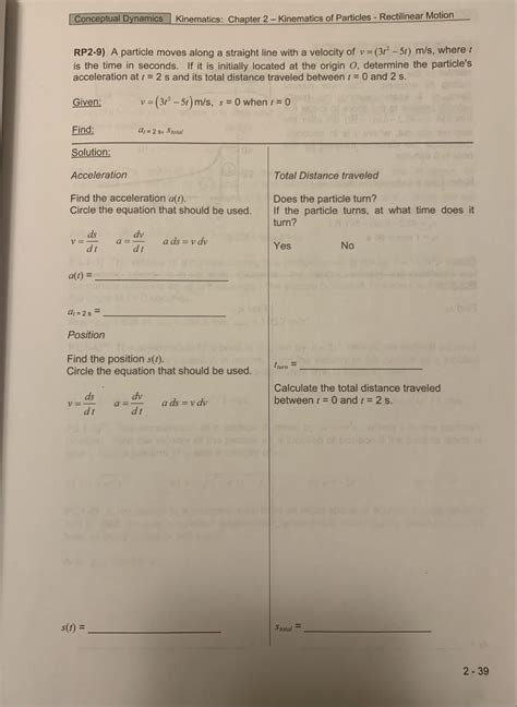 Solved Conceptual Dynamics Kinematics: Chapter 2 - | Chegg.com