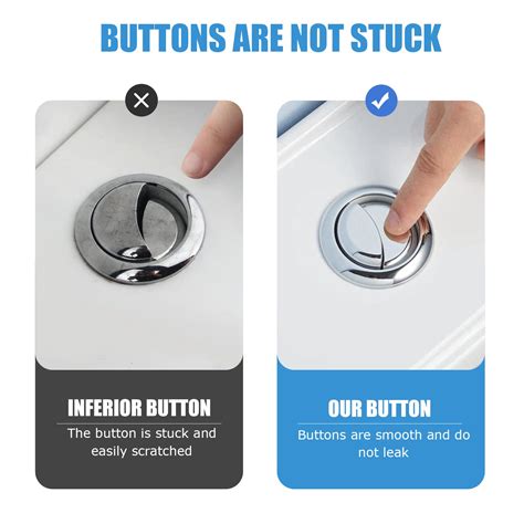 Buy Toilet Push Button Flush Replacement 2 Pack, Ancable Dual Toilet Flush Button Round Head ...