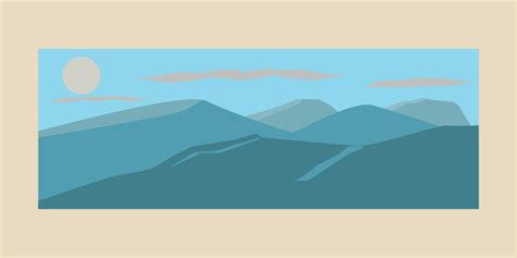 landscape mountain vintage poster minimalist vector illustration design ...