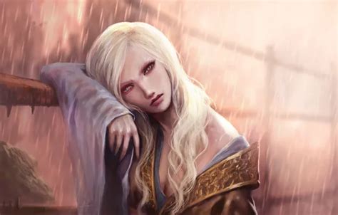 Wallpaper look girl blonde for mobile and desktop section фантастика resolution x