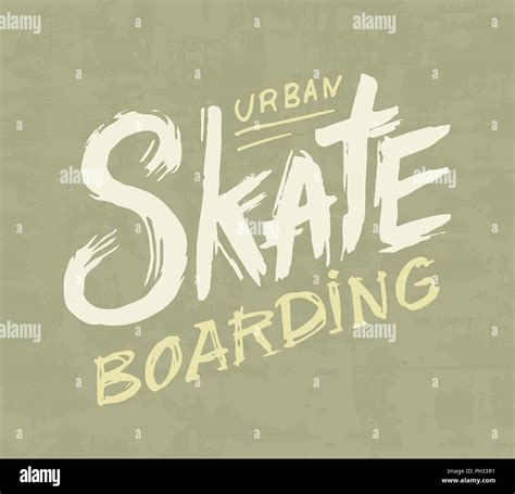 Skateboarding Label Urban Design For Skater Engraved Hand Drawn Sketch In Monochrome Vintage