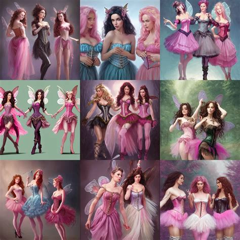 Three Brunette Fairy Women Wearing Pink Corsets And Stable Diffusion OpenArt