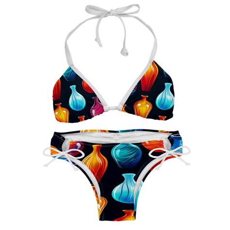Bowling Women S Swimsuit Bikini Set With Detachable Sponge Adjustable Strap Two Pack Ideal