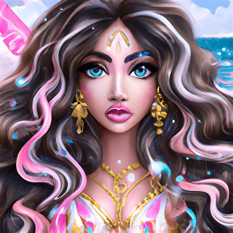 Intricately Rendered Caramel Skin Tan Pale Skin Indian Goddess Barbie