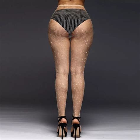 Meia Cal A Arrast O Strass Sexy Brilho Beyonce Nude Anitta Parcelamento Sem Juros