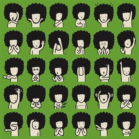 Premium Vector Cute Boy Afro Hair Style
