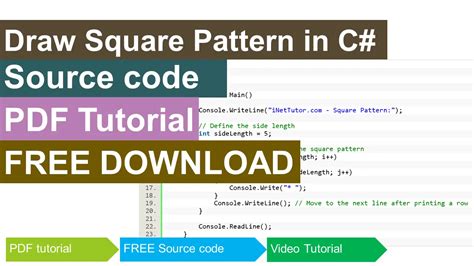 Draw Square Pattern In C