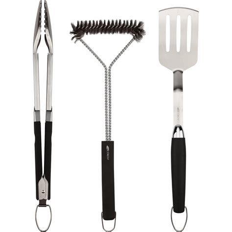 Набор: щипцы, щетка и лопатка для барбекю и гриля СОКОЛ Комфорт 62-0048 ...