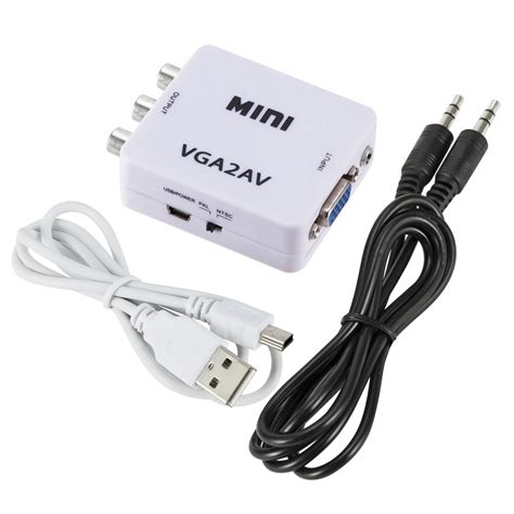 Vga To Av Mini Converter Adapter Support 1080p Vga To Av Converter Pc ...
