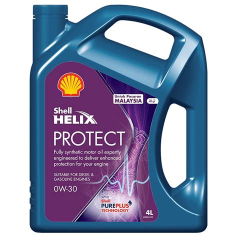 [Pasaran Malaysia] Shell Helix Protect 0w30 4L Fully Synthetic Engine ...