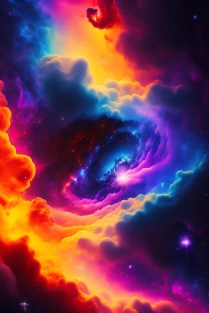 Premium Ai Image Colorful Space Galaxy Cloud Nebula Stary Night