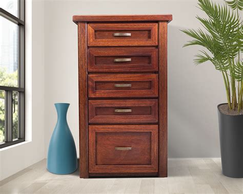 Five Drawer Wooden Tallboy Truewood Furniture