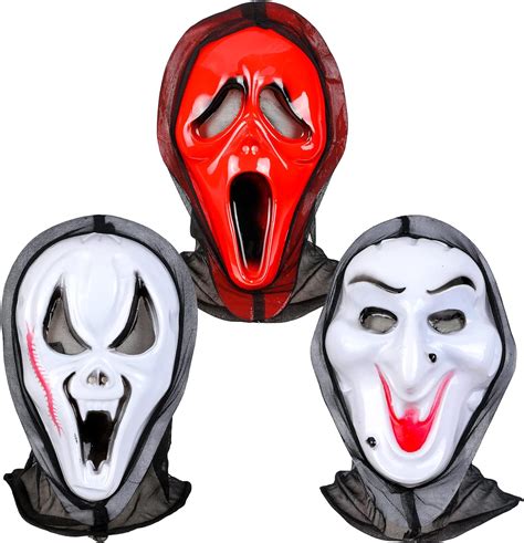 Howaf 3 Scream Masks For Adultskids Halloween Scary Masks Skull