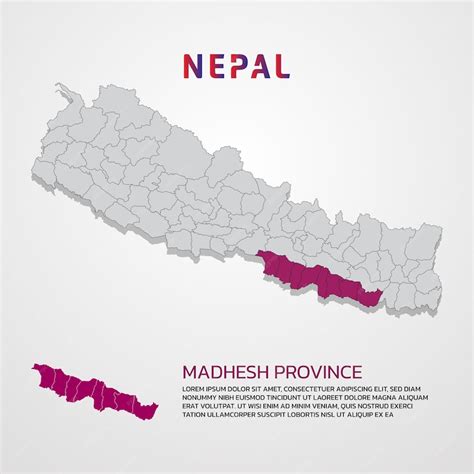 premium vector nepal map infographic template  district