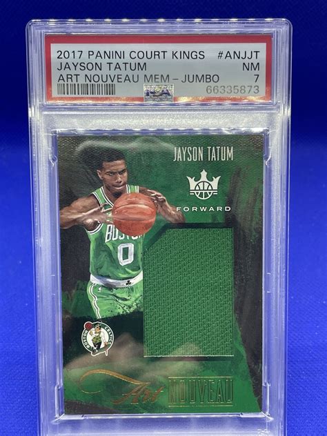 Panini Court Kings Jayson Tatum Rc Art Nouveau Jumbo Patch Psa