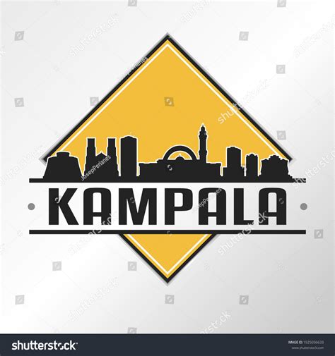 Kampala Uganda Skyline Logo Adventure Landscape Stock Vector Royalty
