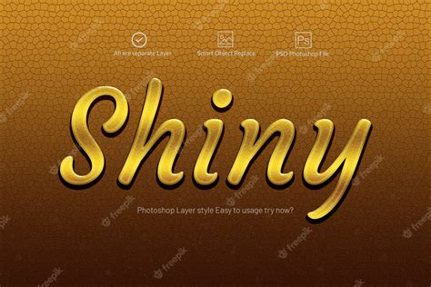 Premium Psd Gold Shiny 3d Text Effect