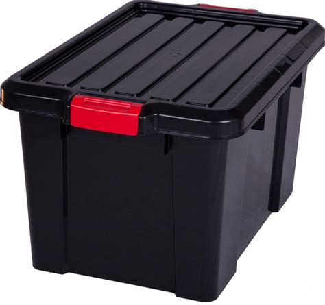 Bol IRIS Powerbox Opbergbox 50 L Kunststof Zwart Rood