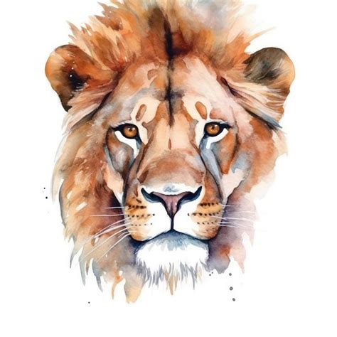 Lions Drawings Colored