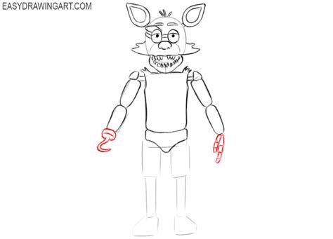 Five Nights At Freddys Foxy Drawing