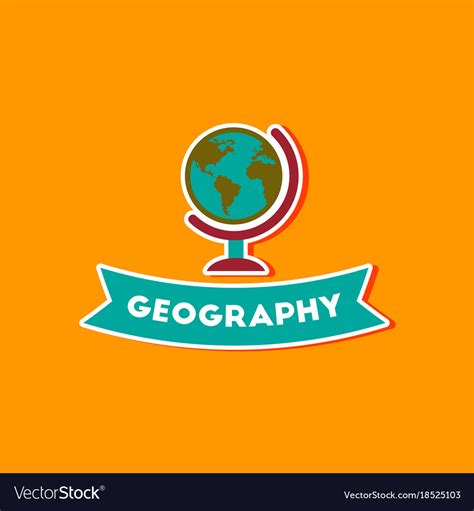 Paper Sticker On Stylish Background Geography Vector Image