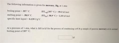 Solved The Following Information Is Given For Chromium At 1