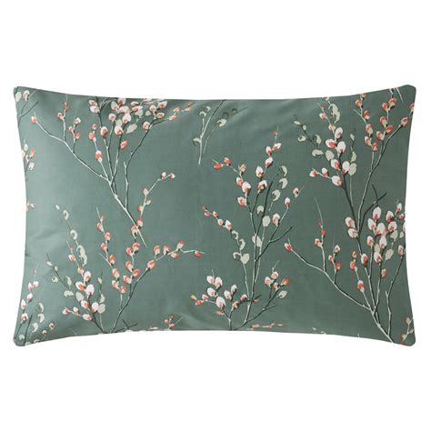 Laura Ashley Pussy Willow Fern Green Pair Of Pillowcases Jarrolds Norwich