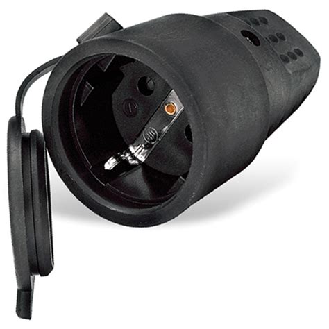 Штепсельный разъем с/з каучук 16А 250В IP44, еврослот [602228] UNIVersal
