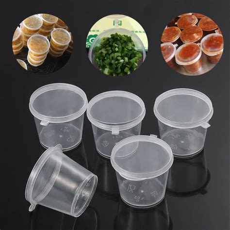 Storage Container Pcs Ml Disposable Plastic Clear Containers Small