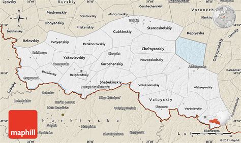 classic style map  belgorod oblast